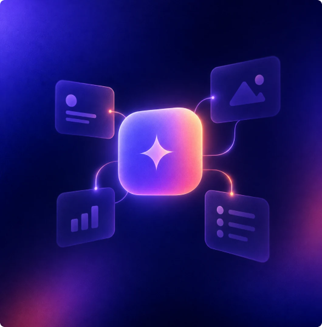 An AI-assisted product design exploration with generated interface assets.