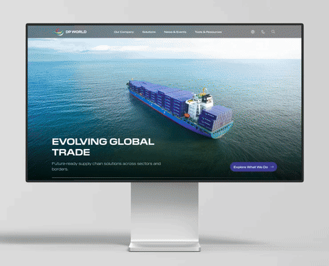 DP World Website animated project preview. Designed by Yaser Nazzal.