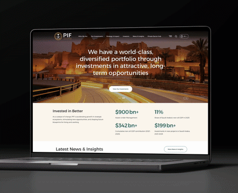 PIF Website / Portal animated project preview. Designed by Yaser Nazzal.